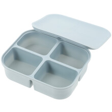 4Pcs Blue Baby Food Containers Freezer Safe Silicone Lunch Prep Boxes