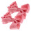 10Pz Clip Rosa Con Fiocco Poliestere Resistente E 2