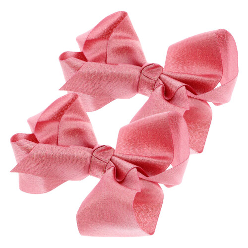 10Pz Clip Rosa Con Fiocco Poliestere Resistente E 1