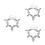 3Pcs Women Anklet Star Foot Chain Elegant Accessory 4