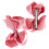 10Pz Clip Rosa Con Fiocco Poliestere Resistente E 3