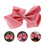 10Pz Clip Rosa Con Fiocco Poliestere Resistente E 11