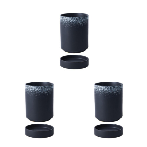3Pz Contenitore Bacchette Nero Per Casa E Regalo 1