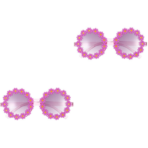 2Pz Occhiali A Fiore Viola Leggeri Per Carnevale E Party 2