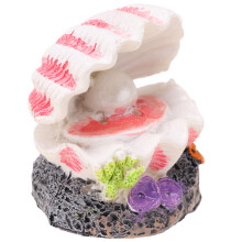3Pz Ornamento Acquario Conchiglia Bianca Con Effetto Per