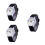 3Pz Orologio Silicone Nero Cartoon Bracciale Comodo E 3