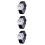 3Pz Orologio Silicone Nero Cartoon Bracciale Comodo E 8