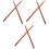 3Pares Drumsticks De Para Bateria Baquetas Resistentes Marrom 3