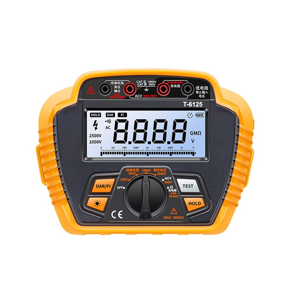 T6125 High Accurate Insulation Resistance Tester Electrical Digital Megohmmeter Insulation Meter 2500V 200Gî© 6032060266434