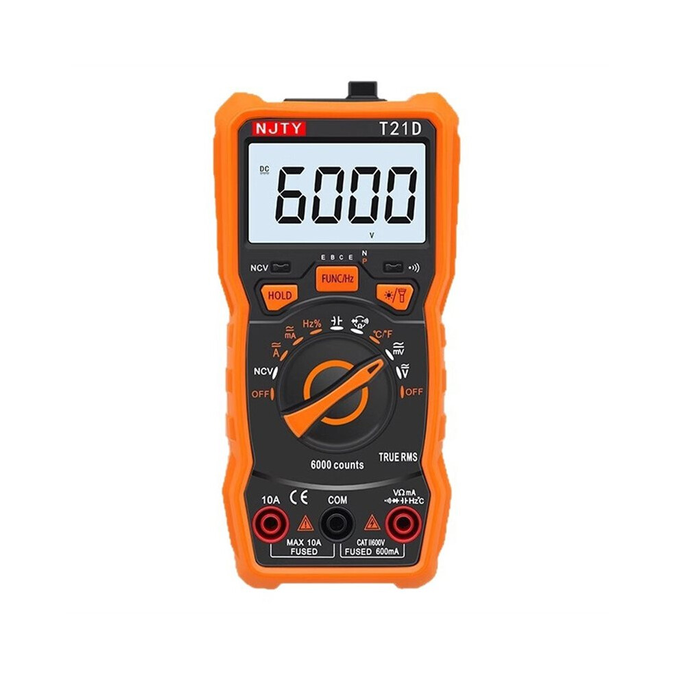 Njty Auto-Ranging Digital Multimeter, Trms 6000 Counts Ac Voltmeter Ohm Volt Amp Meter, Electrical Multimeter Tester With Ncv 6031894533538