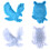 2Pcs Flying Eagle Owls Wall-mounted Semi-stereoscopic Mold-Blue 2