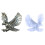 2Pcs Semi-stereoscopic Flying Eagle Owls Ornament Drop-Clear 5