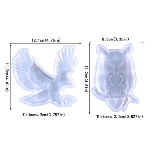 Moule semi-stéréoscopique en Silicone époxy, 2 pièces,-Bleu 2