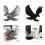 2Pcs Semi-stereoscopic Flying Eagle Owls Ornament Drop-Clear 7