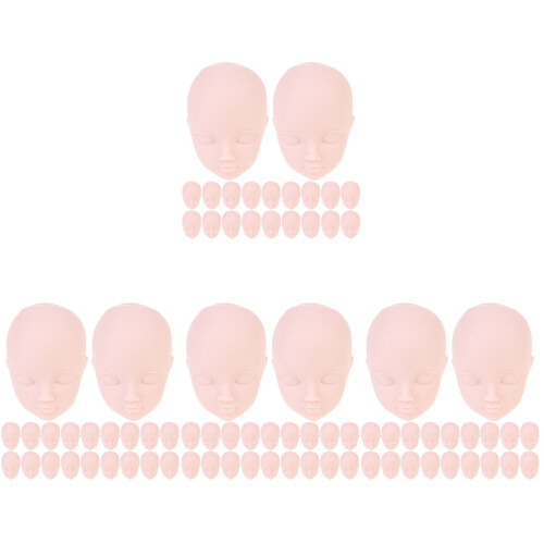 80Pz Teste Mini Bambola Per Creazioni Artigianali, Uso Decor E 1
