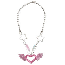Gothic Pink Heart Pendant Necklace Fashion Jewelry Punk-style 1