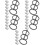 30Pcs Portable Black Segmented Binder Rings Strong Alloy Paper Clips 7