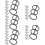 30Pcs Portable Black Segmented Binder Rings Strong Alloy Paper Clips 11