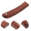 5Sets Kitchen Wooden Handle Replacement Solid Wood Cutter Grip 10