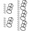 30Pcs Portable Black Segmented Binder Rings Strong Alloy Paper Clips 10
