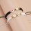 2pcs Luminous Love Lucky Bead Bracelets Handmade String Rope 2