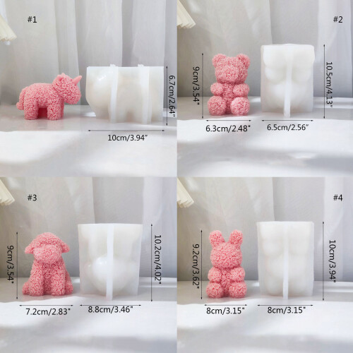 Moule en Silicone pour bougie de saint-valentin,-lapin 1