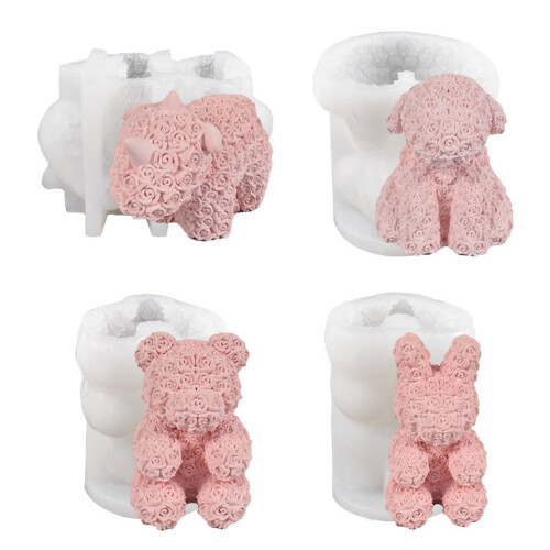 Moule en Silicone pour bougie de saint-valentin,-lapin 2