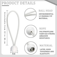 Cordes élastiques à boules pour usage extérieur, cordes élastiques à boules robustes pour attaches de bâche avec boucle élastique et tension
