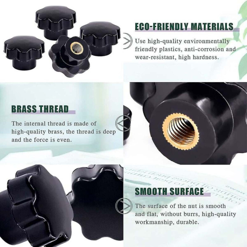 Screw On Type Star Knob Clamping Handle For Cabinets, Thru Hole Star Knobs With Smooth And Burr-Free Surface Enhance Your Work Efficiency, 9169997098641