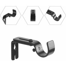 Elegant Curtain Support, Adjustable Curtain Rod Brackets For Custom Lengths, High Quality Iron Wrought Cast Iron Design, Universal Size For Most