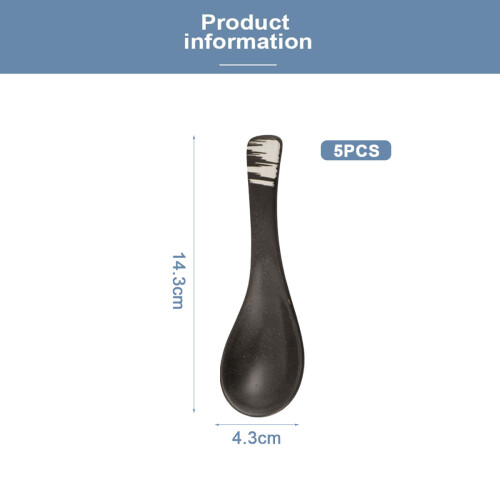 Ceramic Asian Soup Spoons, Comfortable Handle, Large Ceramic Spoon, For An Authentic Dining Adventure 1