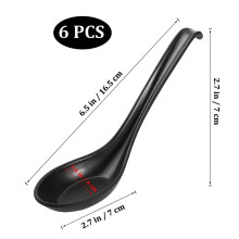 Japanese Style Soup Spoons, Elegant Dining Experience With Non-Toxic Break-Resistant Utensils, High-Quality Melamine Spoons For Asian Cuisines And
