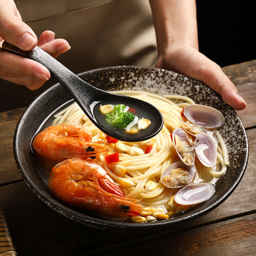 Ceramic Asian Soup Spoons, Comfortable Handle, Large Ceramic Spoon, For An Authentic Dining Adventure 2