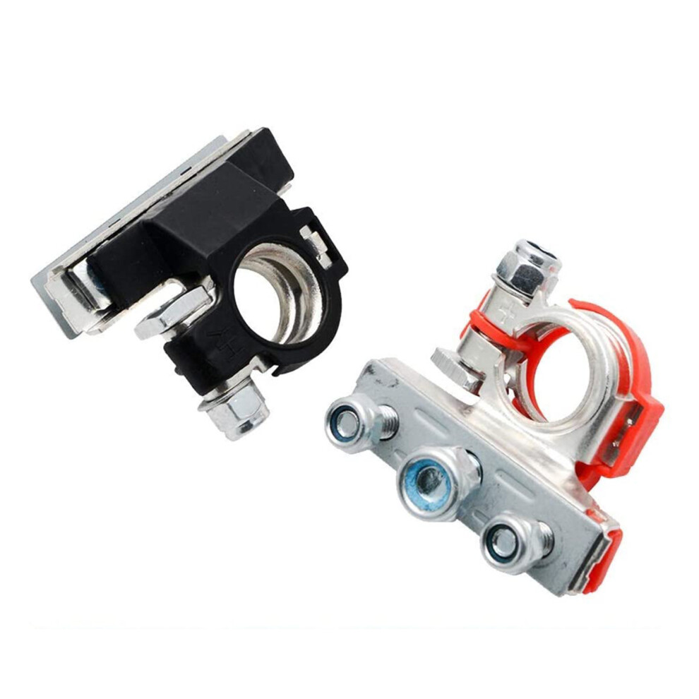 Top Post Wire Cable Clamp, 3 Way Battery Terminal Ends, Quick Disconnect Battery Terminal With Anti-Corrosion Pad, Pure Copper Build For Durable And 9340959494026