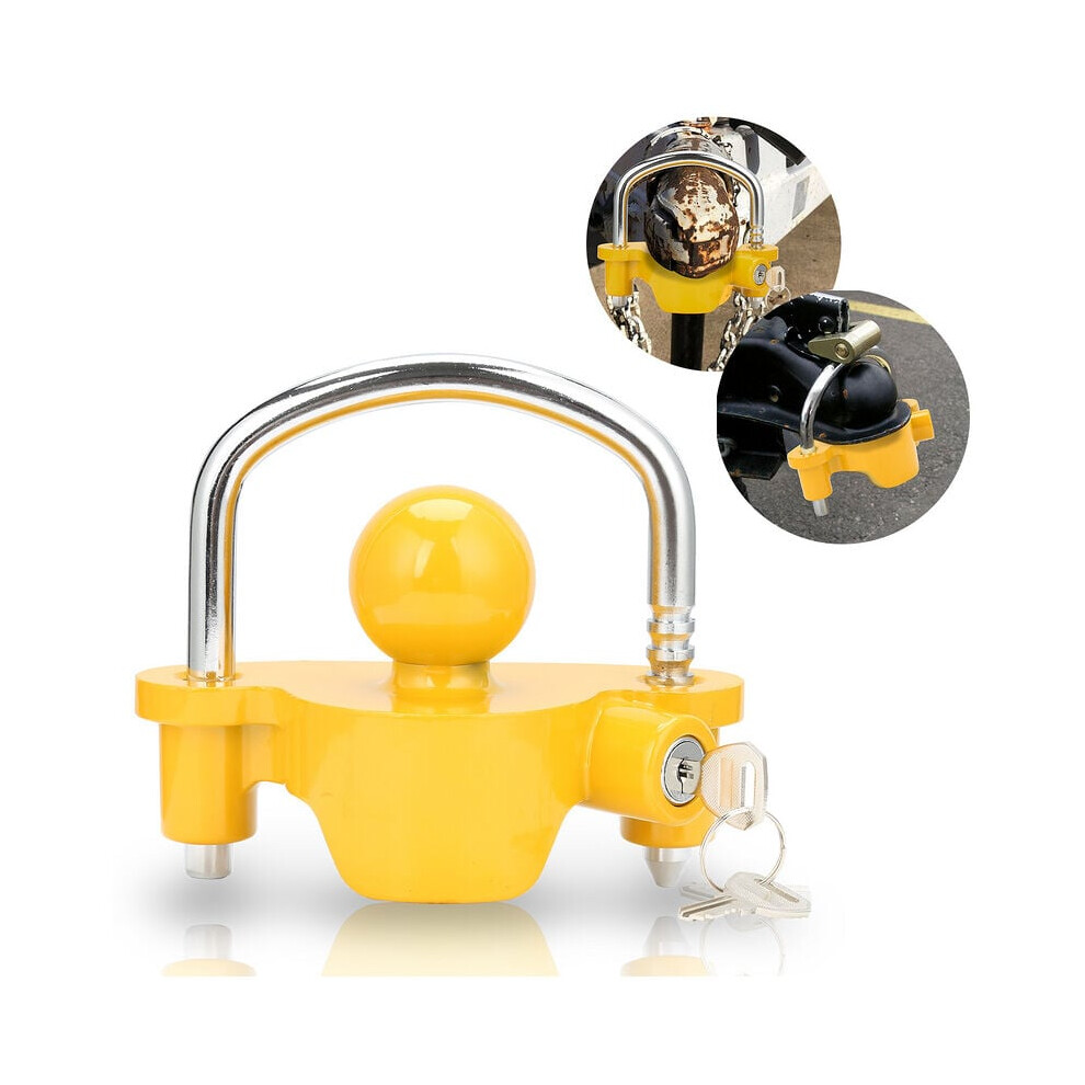 Universal Trailer Coupler Lock, Heavy-Duty Steel Lock Bar Ensures Secure Coupling For Most Ball Hitches, Weather Resistant And Rust Resistant, Highly 9433291602294