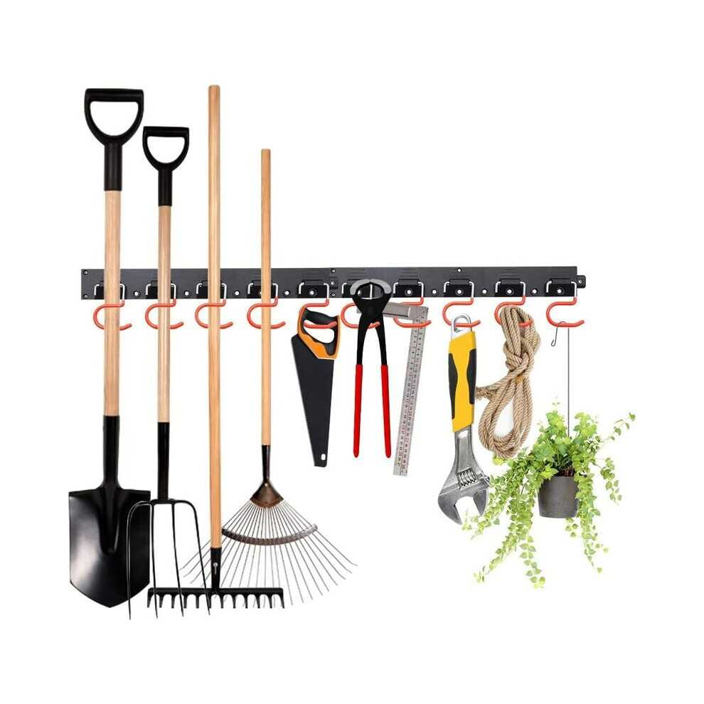 Garage Tool Organizer Wall Mount For Customizable Arrangement, With Space Saving Design And Heavy Duty Hooks, Suitable For Installation In Garage, 9405630212921