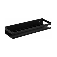 Contemporary Floating Shelves Wall Mounted, Stainless Steel With Matte Black Finish