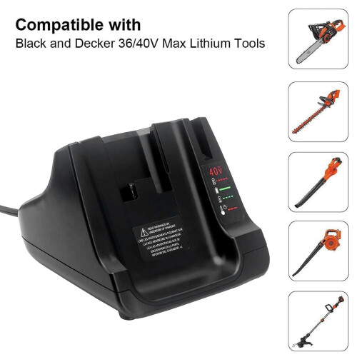 Φορτιστής μπαταρίας λιθίου για εργαλεία Black And Decker, λύση γρήγορης επαναφόρτισης 40V 2
