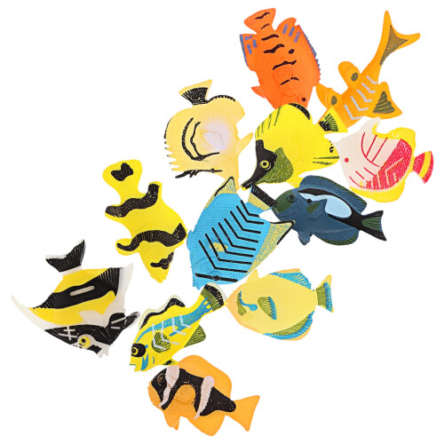 24Stk Lebensechte Tropische Fischmodelle ABS Aquariendeko