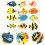 24Stk Lebensechte Tropische Fischmodelle ABS Aquariendeko 10