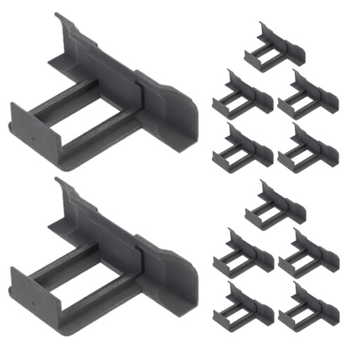 60Ud Clips De Drenaje Y Limpieza Para Panel Solar Exterior ABS Negro