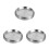 3Stk Food Prep Tablett Servierplatte Antihafte Silber 4