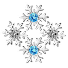 8Paare Winter Ohrstecker Damen Zirkonia Weihnachtsdesign