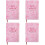 4Pcs Pink PU Planner Notebook Multi-Function Daily Writing Organizer 8