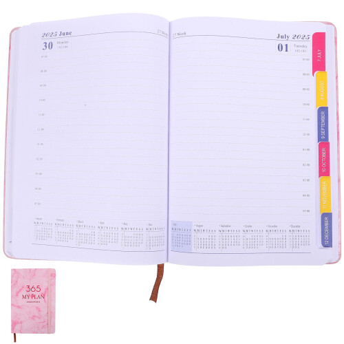 4Pcs Pink PU Planner Notebook Multi-Function Daily Writing Organizer 1