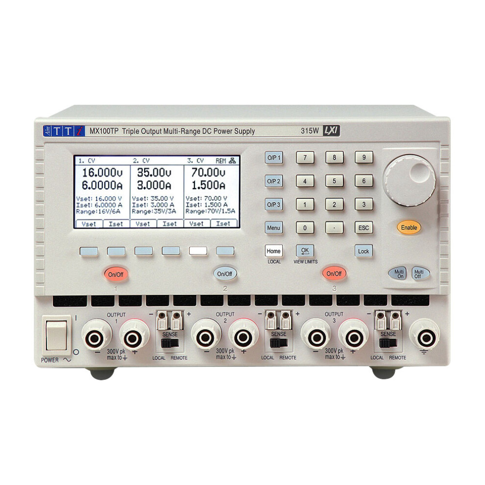 Aim-Tti Mx100tp Triple Output Bench Psu 315W Usb/Rs232/Lan(Lxi)/Gpib 5060584591283