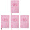4Pcs Pink PU Planner Notebook Multi-Function Daily Writing Organizer 4