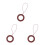 3Stk Braune Finger Ring Lanyards Handyhalterung Mit 7