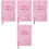 4Pcs Pink PU Planner Notebook Multi-Function Daily Writing Organizer 10