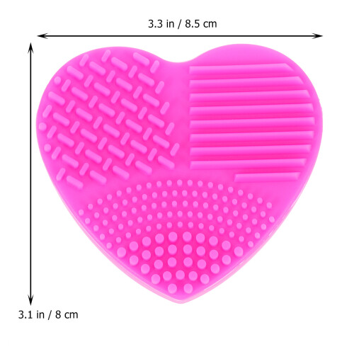 3St Siliconen Kwasten Cleaning Pad Roze Handheld Tool 1
